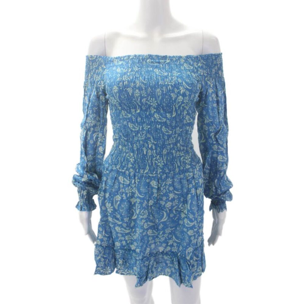 Cool Change Women's Smocked Off The Shoulder Mini Dress Floral Size XS